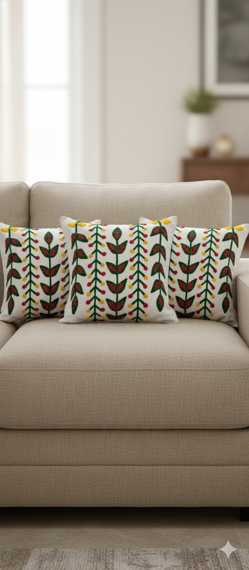 Floral cushion cover