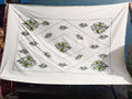 Premium White Cotton Single Bedsheet with Bird and Tree Aari Embroidery Design, 60x90 Inch, including 1 Matching Pillow Cover.